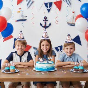 Gorro Cumpleaños Marinero Niño Fiesta Decoracion Azul Promo