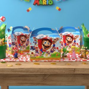 Caja Feliz Fiesta X12 Unidades Mario Bros Amigos Ya